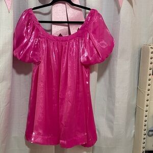 Storia Shiny Pink Mini Dress